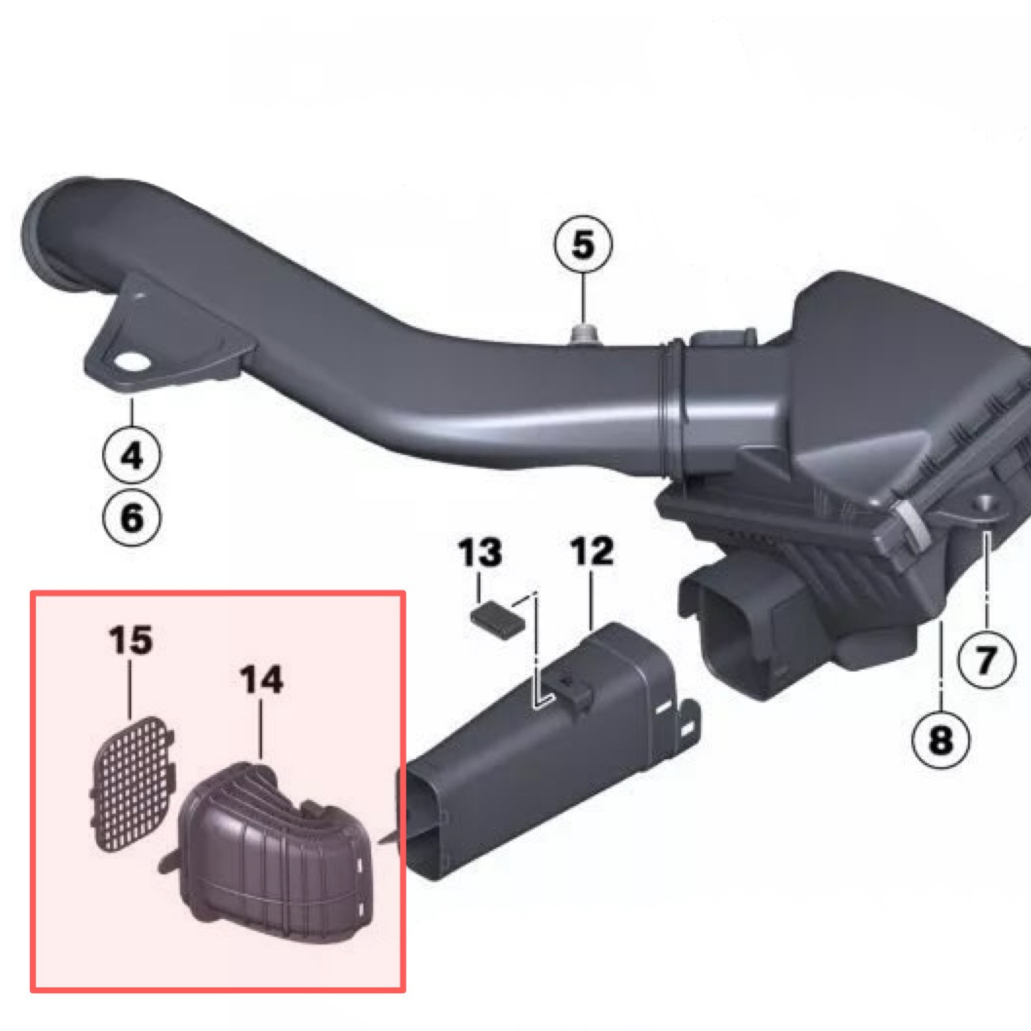 Lufthutzenschlauch BMW 1er 2er 3er 4er F20 F21 F30 F32
