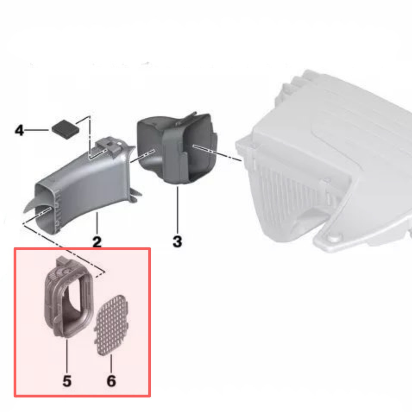 Rechter Lufteinlassschlauch BMW 1er, 2er, 3er, 4er Reihe F20, F21, F30, F32