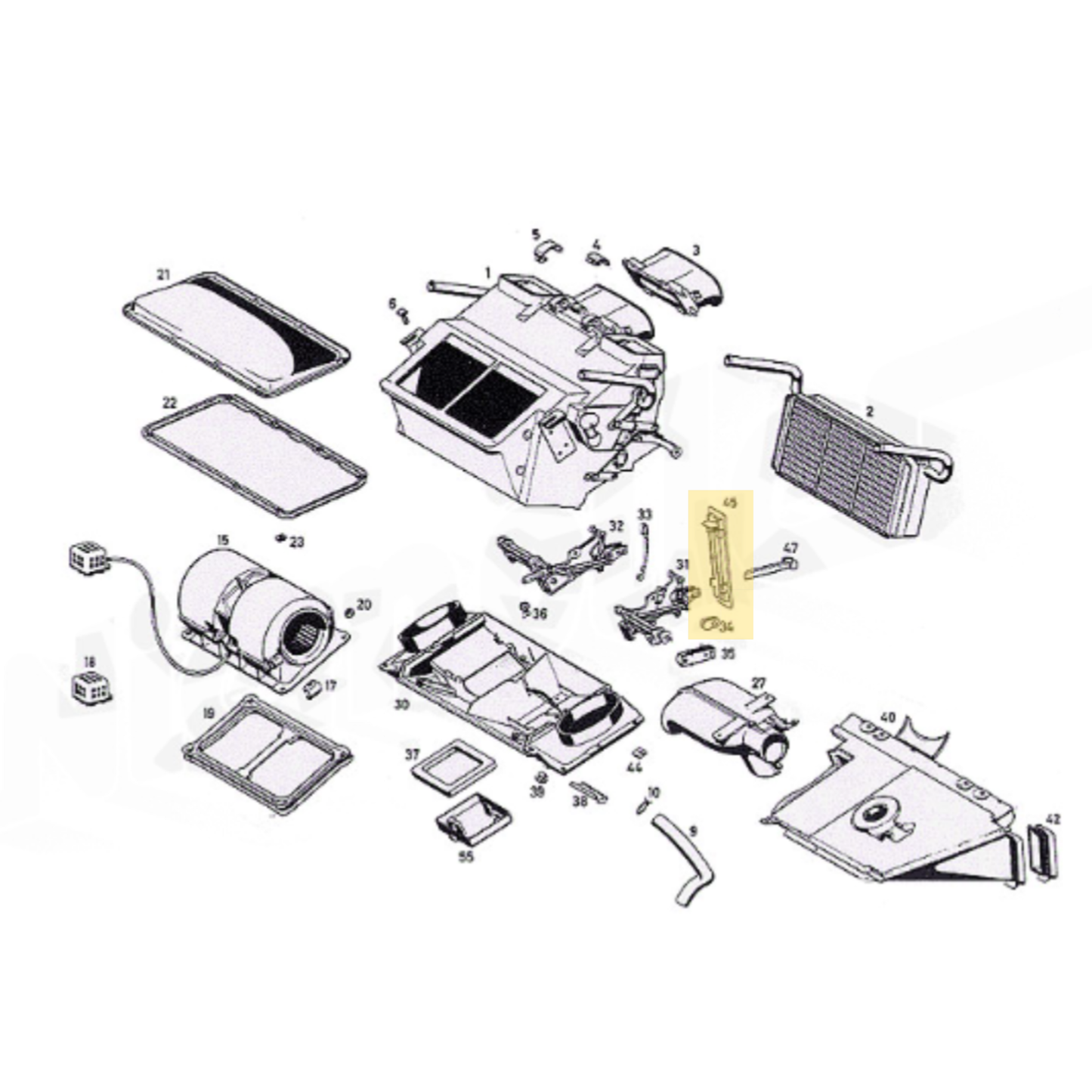 Left Heater Rosette Mercedes W107 350 SL (107.043) – Ref. 1078350121