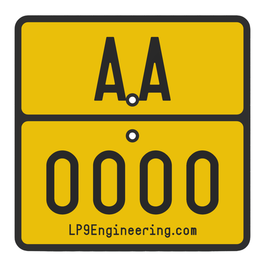 Nachbildung eines flexiblen Gummikennzeichens – zugelassen für Enduro-Rennen