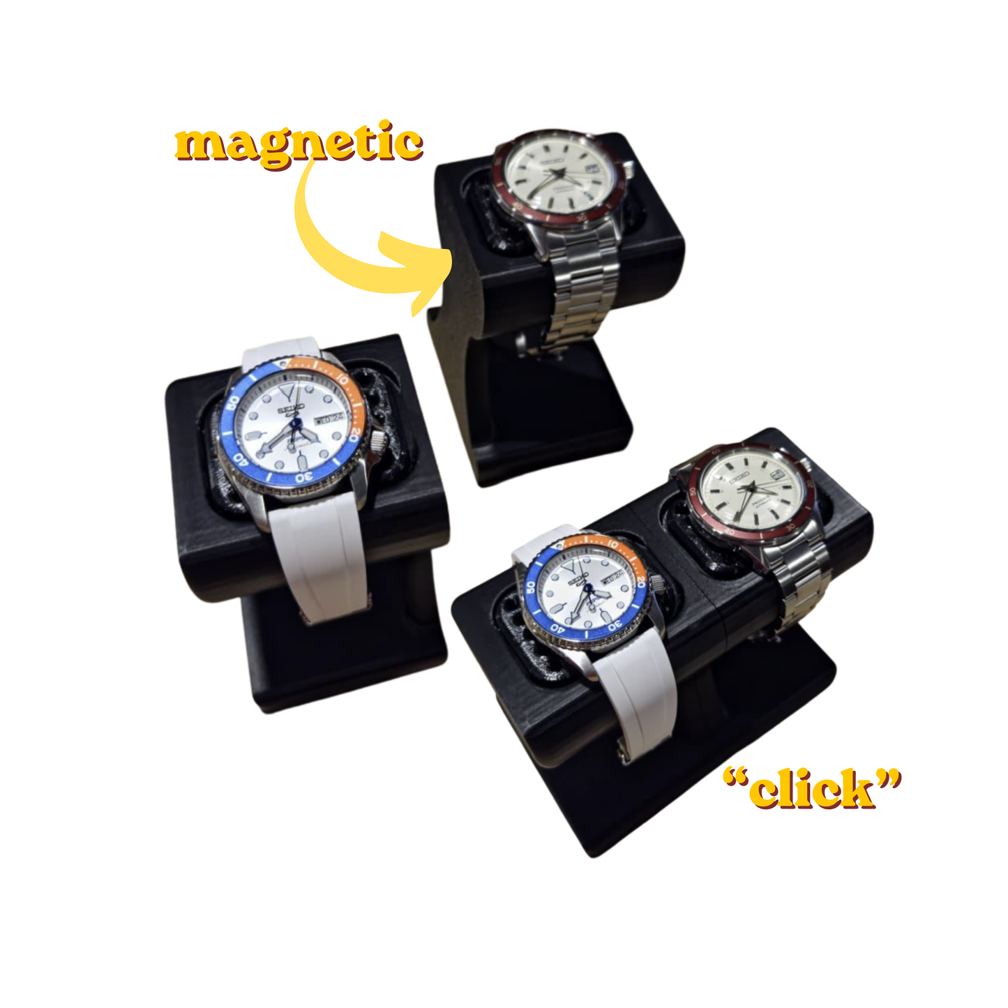 Supporto Orologi Modulare Magnetico con Tappetino Antigraffio