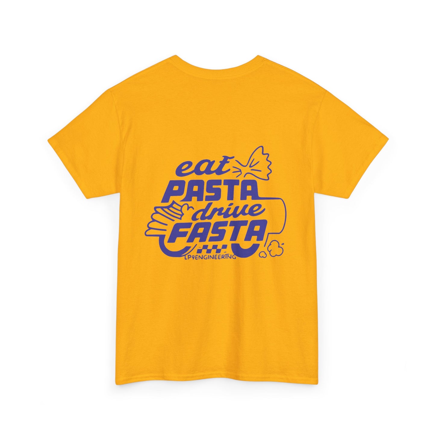 T-Shirt – „Eat Pasta, Drive Fasta“ Retro-Grafik-T-Shirt