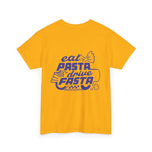T-Shirt – „Eat Pasta, Drive Fasta“ Retro-Grafik-T-Shirt